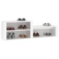 Scarpiera bianco 150x35x45 cm in Legno Multistrato Scarpiera bianco 150x35x45 cm in Legno Multistrato