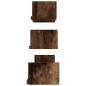 vidaXL Mensole Espositive da Parete 3 pz Rovere Fumo Legno Multistrato