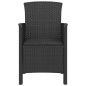 Set Divani da Giardino 3 pz con Cuscini in Rattan PP Grafite Set Divani da Giardino 3 pz con Cuscini in Rattan PP Grafite