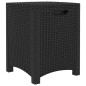 Set Divani da Giardino 3 pz con Cuscini in Rattan PP Grafite Set Divani da Giardino 3 pz con Cuscini in Rattan PP Grafite