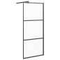 Parete Doccia Walk in 80x195 cm in Vetro Smerigliato ESG Nero Parete Doccia Walk in 80x195 cm in Vetro Smerigliato ESG Nero