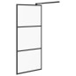 Parete Doccia Walk in 80x195 cm in Vetro Smerigliato ESG Nero Parete Doccia Walk in 80x195 cm in Vetro Smerigliato ESG Nero