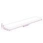 Ripiano 100x20x2,5 cm Legno Massello di Rovere Non Trattato