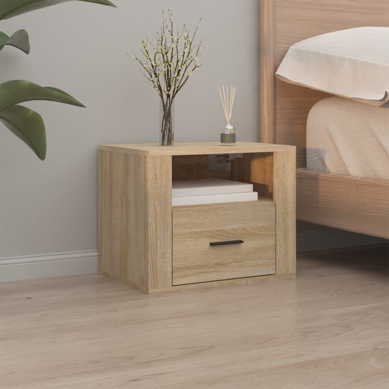 Comodino a Muro Rovere Sonoma 50x36x40 cm Comodino a Muro Rovere Sonoma 50x36x40 cm