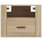 Comodino a Muro Rovere Sonoma 50x36x40 cm Comodino a Muro Rovere Sonoma 50x36x40 cm