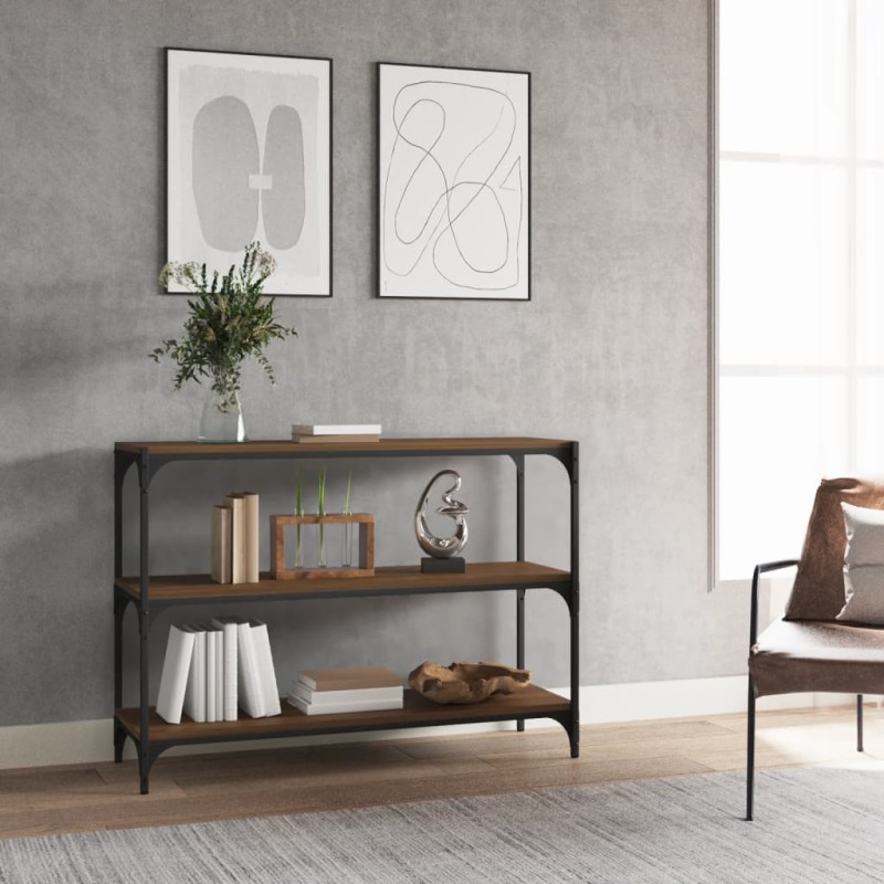 Libreria Rovere Marrone 100x33x70,5cm Legno Multistrato Acciaio Libreria Rovere Marrone 100x33x70,5cm Legno Multistrato Acciaio