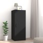 Armadietto Pensile a Muro Nero 34,5x34x90 cm Legno Multistrato Armadietto Pensile a Muro Nero 34,5x34x90 cm Legno Multistrato