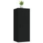 Armadietto Pensile a Muro Nero 34,5x34x90 cm Legno Multistrato Armadietto Pensile a Muro Nero 34,5x34x90 cm Legno Multistrato