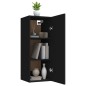 Armadietto Pensile a Muro Nero 34,5x34x90 cm Legno Multistrato Armadietto Pensile a Muro Nero 34,5x34x90 cm Legno Multistrato
