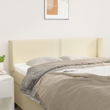 Testiera ad Orecchio Crema 147x16x78/88 cm in Similpelle