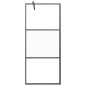 Parete Doccia Walk in Mensola Nera 80x195cm Vetro ESG Alluminio Parete Doccia Walk in Mensola Nera 80x195cm Vetro ESG Alluminio