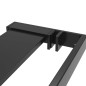 Parete Doccia Walk in Mensola Nera 80x195cm Vetro ESG Alluminio Parete Doccia Walk in Mensola Nera 80x195cm Vetro ESG Alluminio