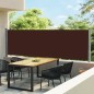 vidaXL Tenda Laterale Retrattile per Patio 140x600 cm Marrone vidaXL Tenda Laterale Retrattile per Patio 140x600 cm Marrone
