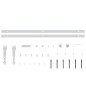 vidaXL Kit Mini Anta Scorrevole in Acciaio al Carbonio Bianco 122 cm vidaXL Kit Mini Anta Scorrevole in Acciaio al Carbonio Bianco 122 cm