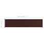 vidaXL Tenda Laterale Retrattile per Patio 140x600 cm Marrone vidaXL Tenda Laterale Retrattile per Patio 140x600 cm Marrone