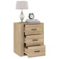 Comodino Rovere Sonoma 50x36x60 cm in Legno Multistrato