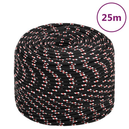 Corda Nautica Nera 8 mm 25 m in Polipropilene
