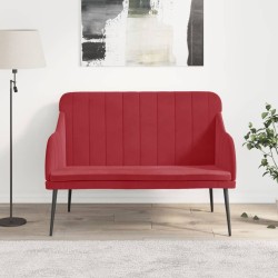 Panca Rosso Vino 110x76x80 cm in Velluto