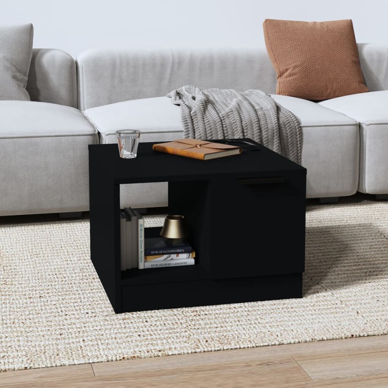 Tavolino da Salotto Nero 50x50x36 cm in Legno Multistrato Tavolino da Salotto Nero 50x50x36 cm in Legno Multistrato
