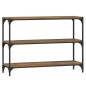 Libreria rovere fumo 100x33x70,5 cm Legno Multistrato e Acciaio