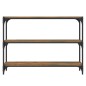 Libreria rovere fumo 100x33x70,5 cm Legno Multistrato e Acciaio