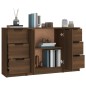 Credenze 3 pz Rovere Marrone in Legno Multistrato Credenze 3 pz Rovere Marrone in Legno Multistrato