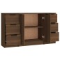 Credenze 3 pz Rovere Marrone in Legno Multistrato Credenze 3 pz Rovere Marrone in Legno Multistrato