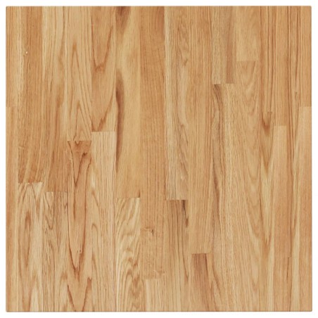 Piano Tavolo Quadrato Marrone Chiaro 80x80x1,5 Rovere Trattato