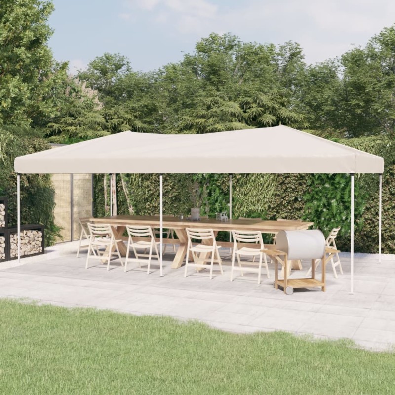 Tenda per Feste Pieghevole Crema 3x6 m Tenda per Feste Pieghevole Crema 3x6 m