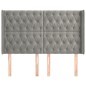 Testiera ad Orecchio Grigio Chiaro 147x16x118/128 cm in Velluto Testiera ad Orecchio Grigio Chiaro 147x16x118/128 cm in Velluto