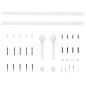 Kit Accessori per Porta Scorrevole 183 cm in Acciaio Bianco Kit Accessori per Porta Scorrevole 183 cm in Acciaio Bianco