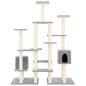 Albero per Gatti con Tiragraffi in Sisal Grigio Chiaro 145 cm Albero per Gatti con Tiragraffi in Sisal Grigio Chiaro 145 cm