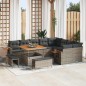 vidaXL Set Divano da Giardino 12 pcs Grigio 100 x 100 x 71 cm vidaXL Set Divano da Giardino 12 pcs Grigio 100 x 100 x 71 cm