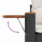 vidaXL Set Divano da Giardino 13 pcs Nero e crema 110 x 55 x 71 cm vidaXL Set Divano da Giardino 13 pcs Nero e crema 110 x 55 x 71 cm