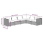 Set Divani da Giardino 6 pz con Cuscini in Polyrattan Marrone Set Divani da Giardino 6 pz con Cuscini in Polyrattan Marrone