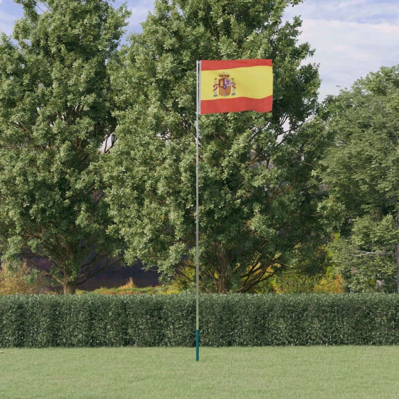 Asta e Bandiera Spagna 5,55 m Alluminio Asta e Bandiera Spagna 5,55 m Alluminio
