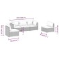 Set Divani da Giardino 5 pz con Cuscini in Polyrattan Marrone Set Divani da Giardino 5 pz con Cuscini in Polyrattan Marrone