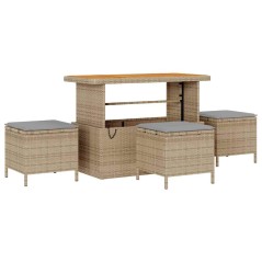 vidaXL Set Divano da Giardino con cuscino 10 pcs beige e grigio chiaro
