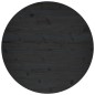 Piano Tavolo Nero Ø80x2,5 cm in Legno Massello di Pino Piano Tavolo Nero Ø80x2,5 cm in Legno Massello di Pino