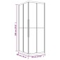 Cabina Doccia ESG Semi Smerigliato 80x70x180 cm Nera Cabina Doccia ESG Semi Smerigliato 80x70x180 cm Nera