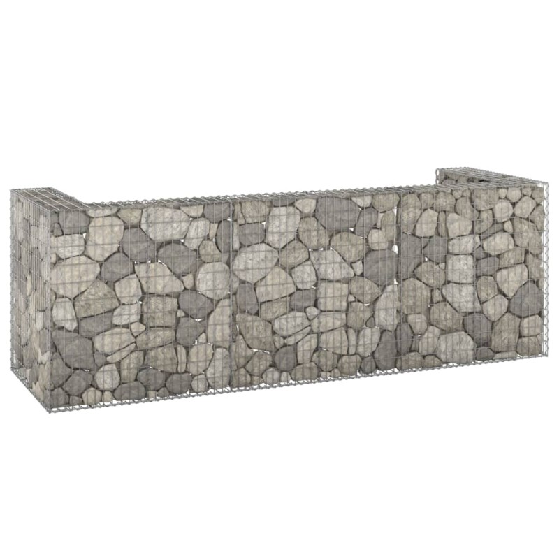 Gabbione per Bidoni in Acciaio Zincato 325x100x110 cm Gabbione per Bidoni in Acciaio Zincato 325x100x110 cm