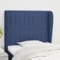 vidaXL Testiera ad Orecchio Blu 93x23x118/128 cm in Tessuto