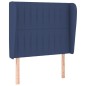 vidaXL Testiera ad Orecchio Blu 93x23x118/128 cm in Tessuto