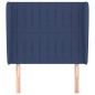 vidaXL Testiera ad Orecchio Blu 93x23x118/128 cm in Tessuto