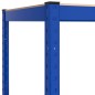 Scaffali a 5 Ripiani 4 pz Blu in Acciaio e Legno Multistrato Scaffali a 5 Ripiani 4 pz Blu in Acciaio e Legno Multistrato