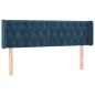 Testiera ad Orecchio Blu Scuro 147x16x78/88 cm in Velluto Testiera ad Orecchio Blu Scuro 147x16x78/88 cm in Velluto