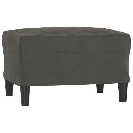 Poggiapiedi Grigio Scuro 60x50x41 cm in Velluto