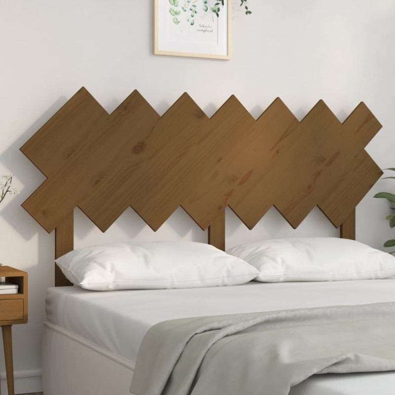 Testiera per Letto Miele 141x3x80,5 cm Legno Massello di Pino Testiera per Letto Miele 141x3x80,5 cm Legno Massello di Pino