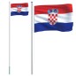 Asta e Bandiera Croazia 6,23 m Alluminio Asta e Bandiera Croazia 6,23 m Alluminio