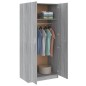 vidaXL Armadio Grigio Sonoma 80x52x180 cm in Legno Multistrato vidaXL Armadio Grigio Sonoma 80x52x180 cm in Legno Multistrato